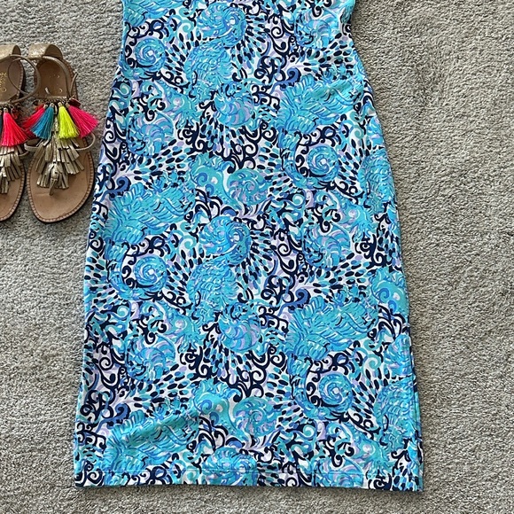 Lilly Pulitzer Malin Midi Dress in Light Aqua Spritz - Picture 4 of 8